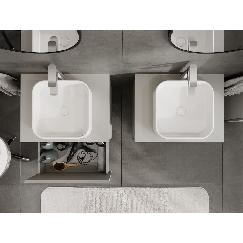 Mexen Orio шкаф за баня под умивалник 60 см, 1 чекмедже, сив мат - 91A10-06047-1-BF62