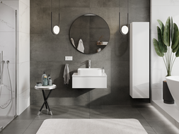 Mexen Orio шкаф за баня с умивалник 70 см, 1 чекмедже, бял гланц - 91A10-07023-1-BF00