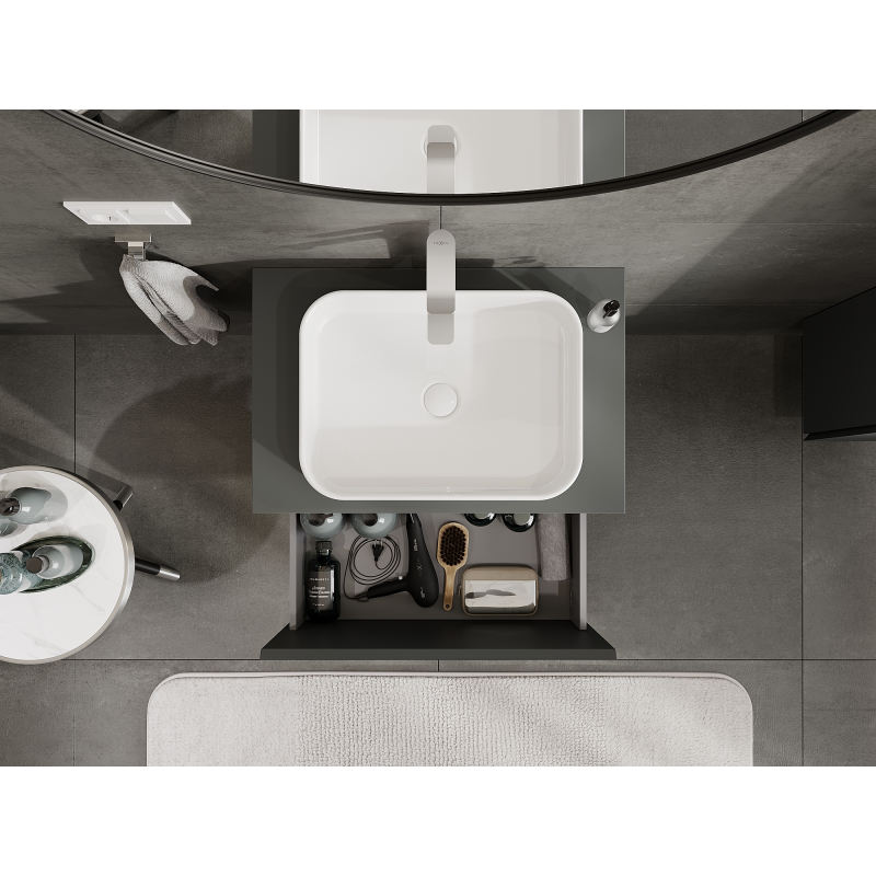 Mexen Orio шкаф за баня под мивка 70 см, 1 чекмедже, мат графит - 91A10-07047-1-BF66