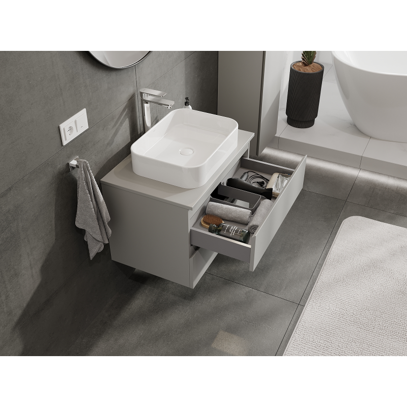 Mexen Orio шкаф за баня под мивка 70 см, 2 чекмеджета, сив мат - 91A10-07047-2-BFF62