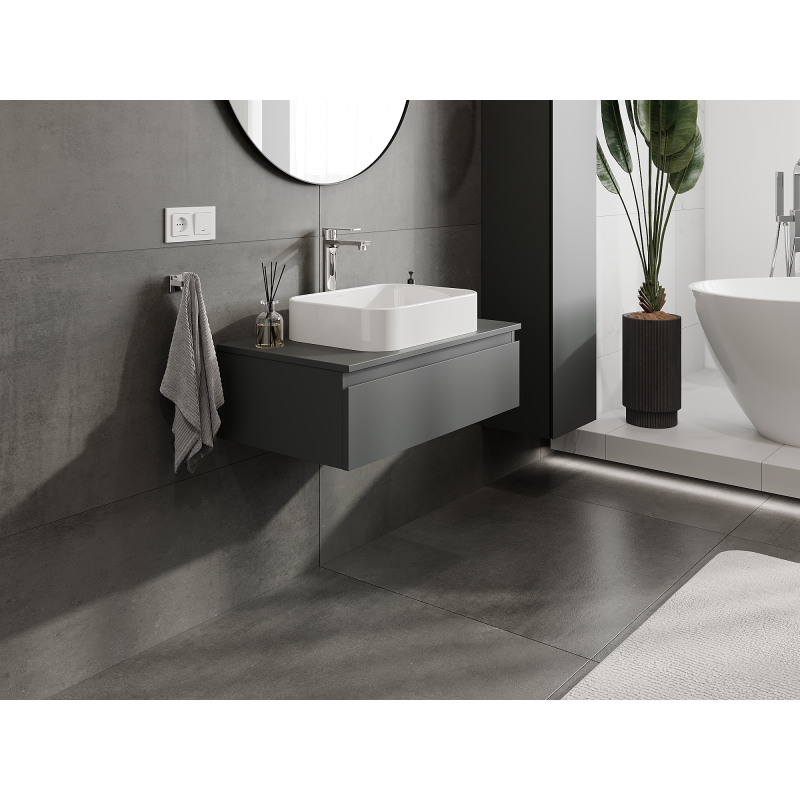 Mexen Orio шкаф за баня под мивка 80 см, 1 чекмедже, графит мат - 91A10-08023-1-BF66