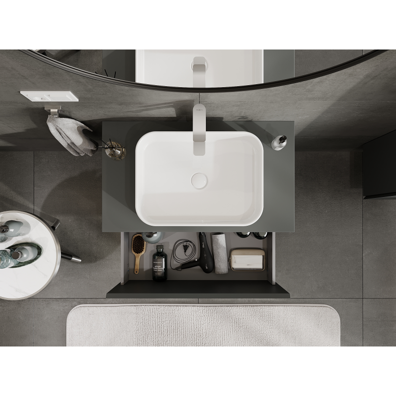 Mexen Orio шкаф за баня за умивалник 80 см, 1 чекмедже, мат графит - 91A10-08047-1-BF66