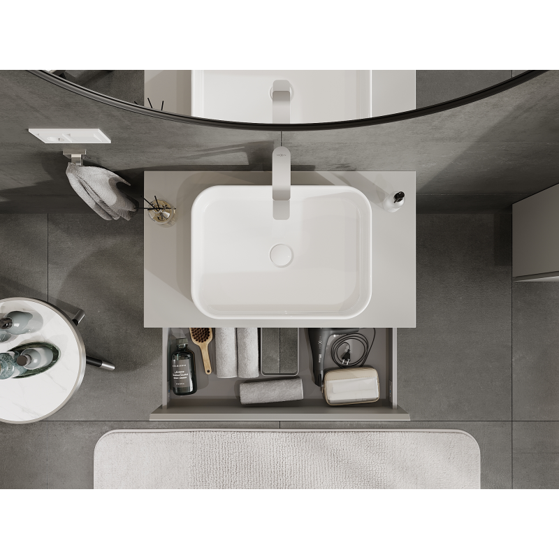 Mexen Orio баня шкаф за мивка 80 см, 2 чекмеджета, сив мат - 91A10-08047-2-BFF62