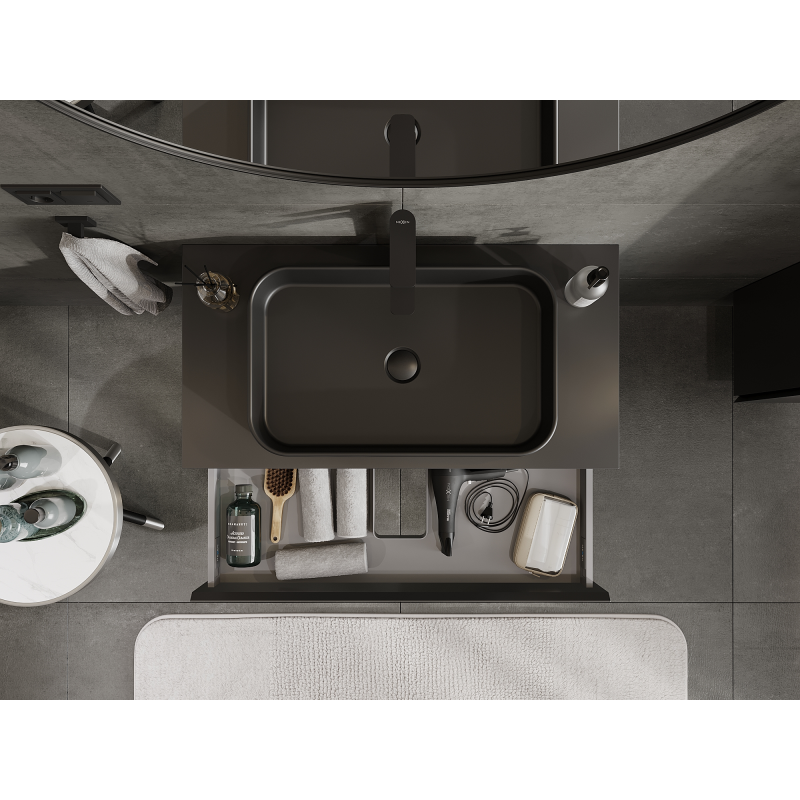 Mexen Orio баня шкаф за мивка 90 см, 1 чекмедже, черен мат - 91A10-09023-1-BF71