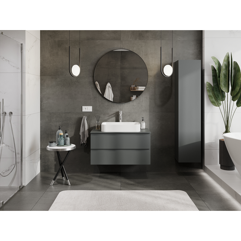 Mexen Orio шкаф за баня под мивка 90 см, 2 чекмеджета, матов графит - 91A10-09047-2-BFF66