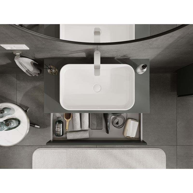 Mexen Orio шкаф за баня под мивка 90 см, 2 чекмеджета, матов графит - 91A10-09047-2-BFF66