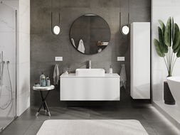 Mexen Orio шкаф за баня под мивка 120 см, 1 чекмедже, бял гланц - 91A10-12047-1-BF00