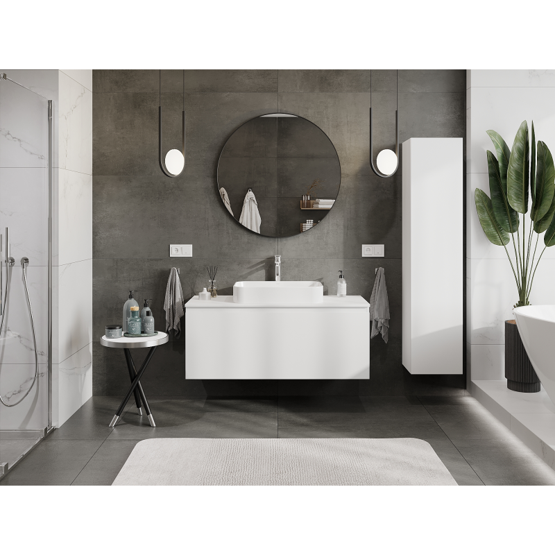 Mexen Orio шкафче за баня под мивка 120 см, 1 чекмедже, бял мат - 91A10-12047-1-BF01