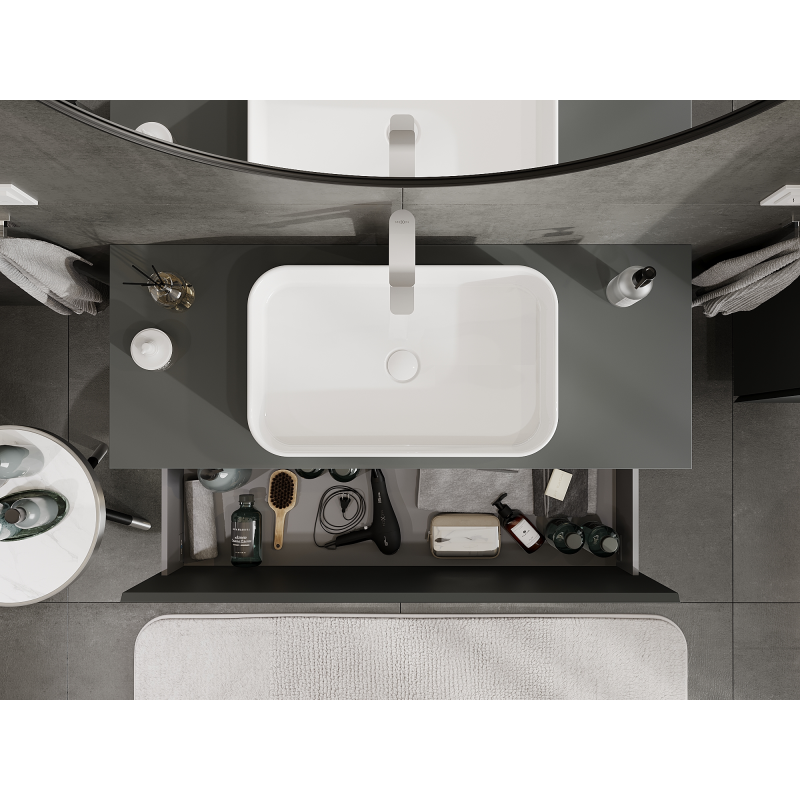 Mexen Orio шкафче за баня под мивка 120 см, 1 чекмедже, графит мат - 91A10-12047-1-BF66