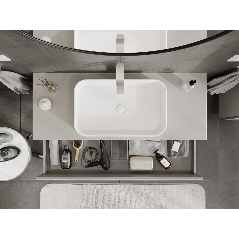 Mexen Orio шкафче за баня за мивка 120 см, 2 чекмеджета, сив мат - 91A10-12047-2-BFF62