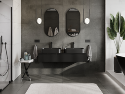 Mexen Orio баня шкаф под мивка 140 см, 1 чекмедже, черен гланц - 91A10-14023-1-BF70