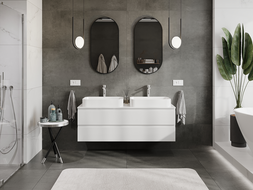 Mexen Orio шкаф за баня под мивка 140 см, 2 чекмеджета, бял гланц - 91A10-14047-2-BFF00