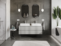 Mexen Orio шкаф за баня под умивалник 140 см, 2 чекмеджета, сив мат - 91A10-14047-2-BFF62