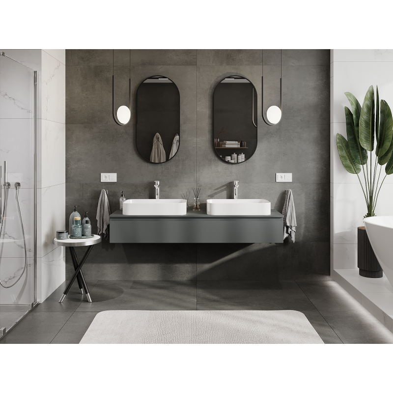 Mexen Orio шкаф за баня под мивка 160 см, 1 чекмедже, графит мат - 91A10-16023-1-BF66