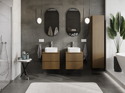 Mexen Rivel шкаф за баня под умивалник 50 см, 2 чекмеджета, орехова текстура - 91A20-05047-2-BFF86