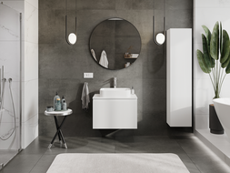 Mexen Rivel баня шкаф под мивка 70 см, 1 чекмедже, рифлен, мат бял - 91A20-07047-1-BF01