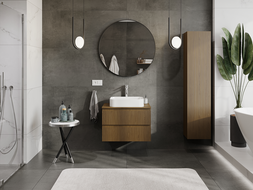 Mexen Rivel шкаф за баня под мивка 70 см, 2 чекмеджета, релефни, орех - 91A20-07047-2-BFF86