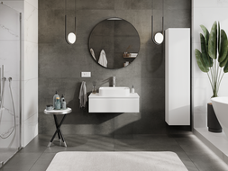 Mexen Rivel шкаф за баня под мивка 80 см, 1 чекмедже, набразден, бял мат - 91A20-08023-1-BF01