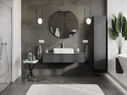 Mexen Rivel шкаф за баня под мивка 120 см, 1 чекмедже, с канелюри, сиво мат - 91A20-12023-1-BF66