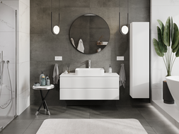 Mexen Rivel шкаф за баня под мивка 120 см, 2 чекмеджета, оребрена, бяла матова - 91A20-12047-2-BFF01