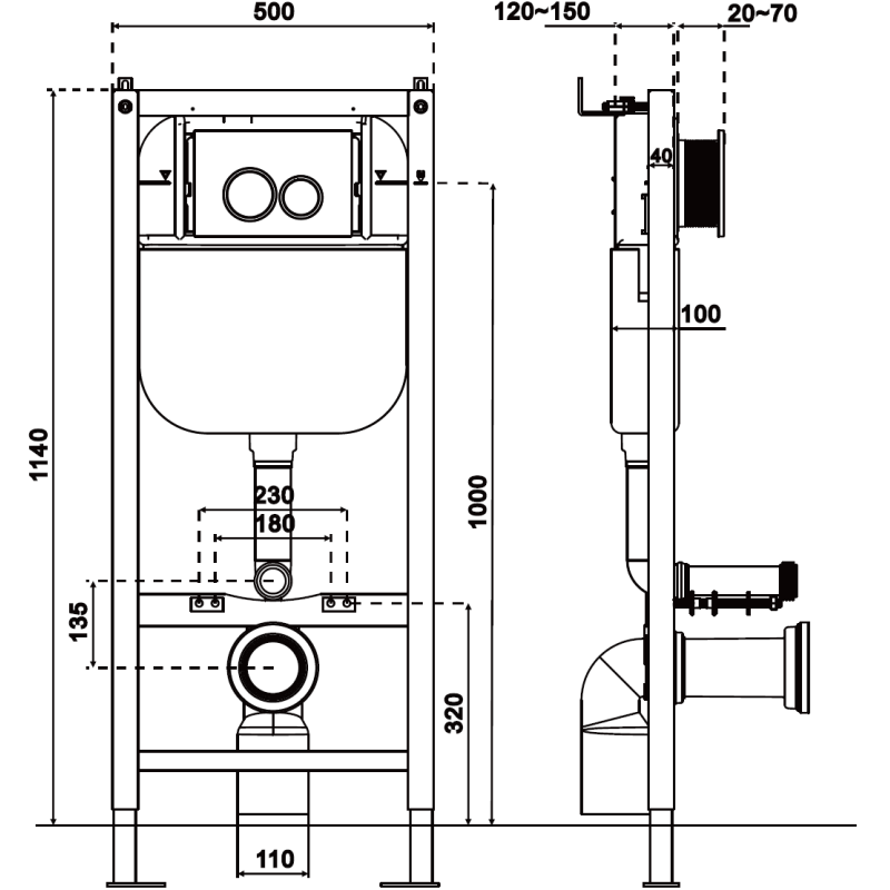 Mexen Tex Air E пневматичен вграден модул за WC - 61109A