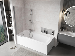 Mexen Mist параван за вана 1-крилен 50 x 150 cm, прозрачен, хром - 8A9-050-001-01-00