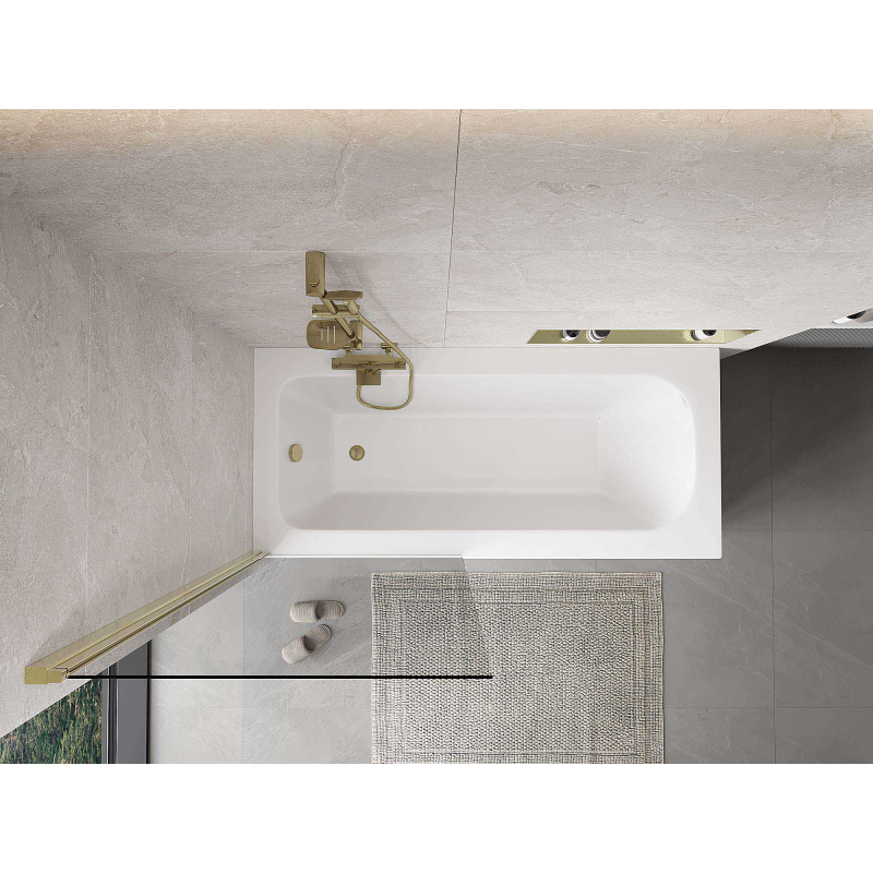 Mexen Mist душ параван 1-крилен 80 x 150 см, прозрачен, златен - 8A9-080-001-50-00