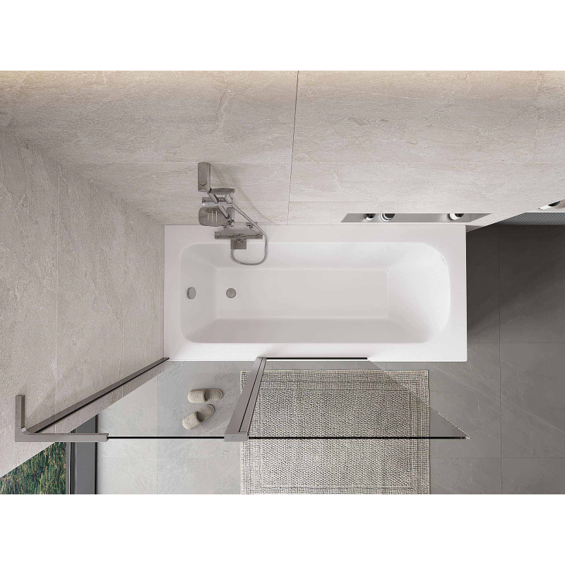 Mexen Mist L параван за вана с 2 крила 120 x 150 см, прозрачен, хром - 8A9L-120-011-01-00