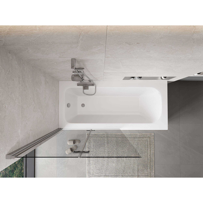 Mexen Mist параван за вана 2-крилен ляв 100 x 150 см, прозрачен, хром - 8A9-100-002-01-00-L