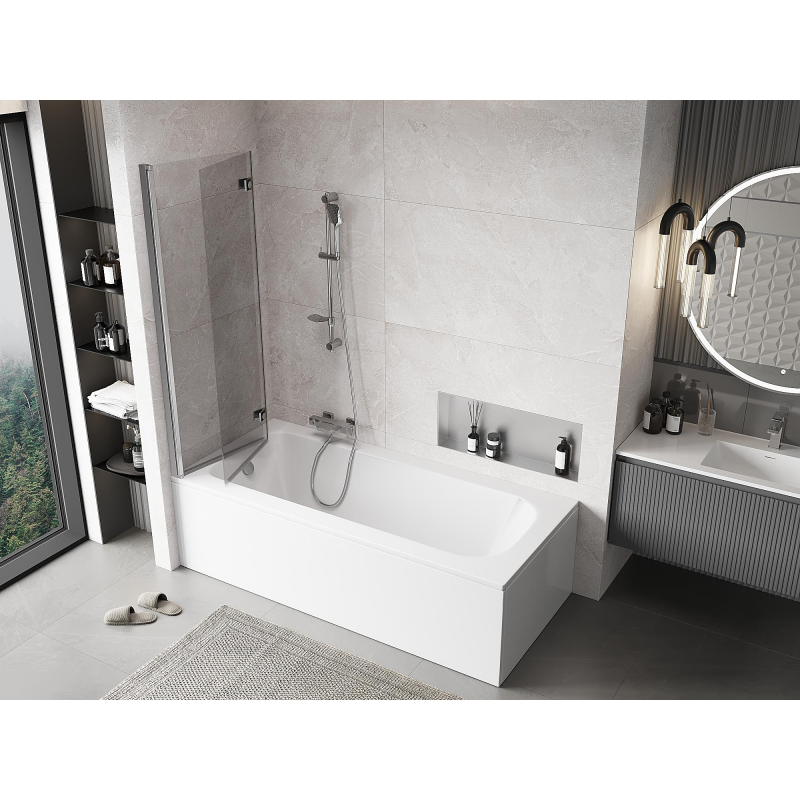 Mexen Mist душ параван 2-крилен ляв 110 x 150 см, прозрачен, хром - 8A9-110-002-01-00-L