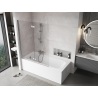Mexen Mist параван за вана 2-крила ляв 130 x 150 см, прозрачен, хром - 8A9-130-002-01-00-L