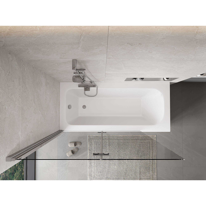 Mexen Mist параван за вана 2-крила ляв 130 x 150 см, прозрачен, хром - 8A9-130-002-01-00-L