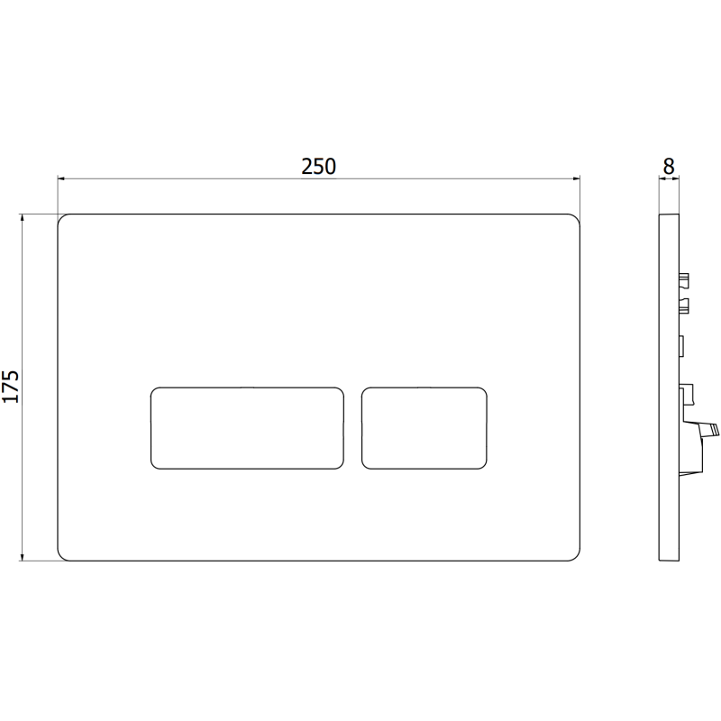 Mexen Tex 07 бутон за изплакване, бял - 6107-01