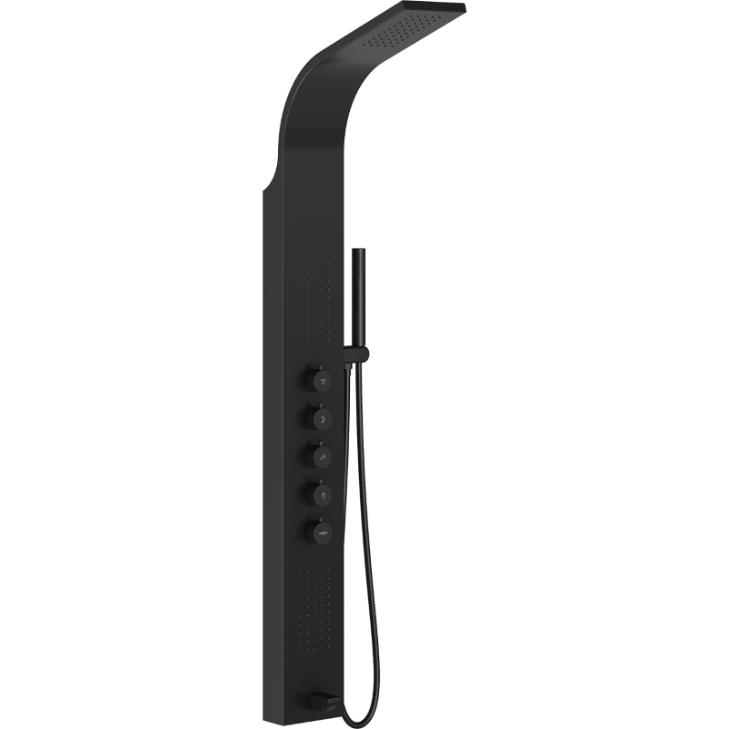 Mexen Timor душ панел с чучур, черен - 7621-04-70