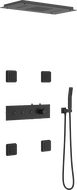 Mexen Soler вградена душ система, черна - 7601-04-70