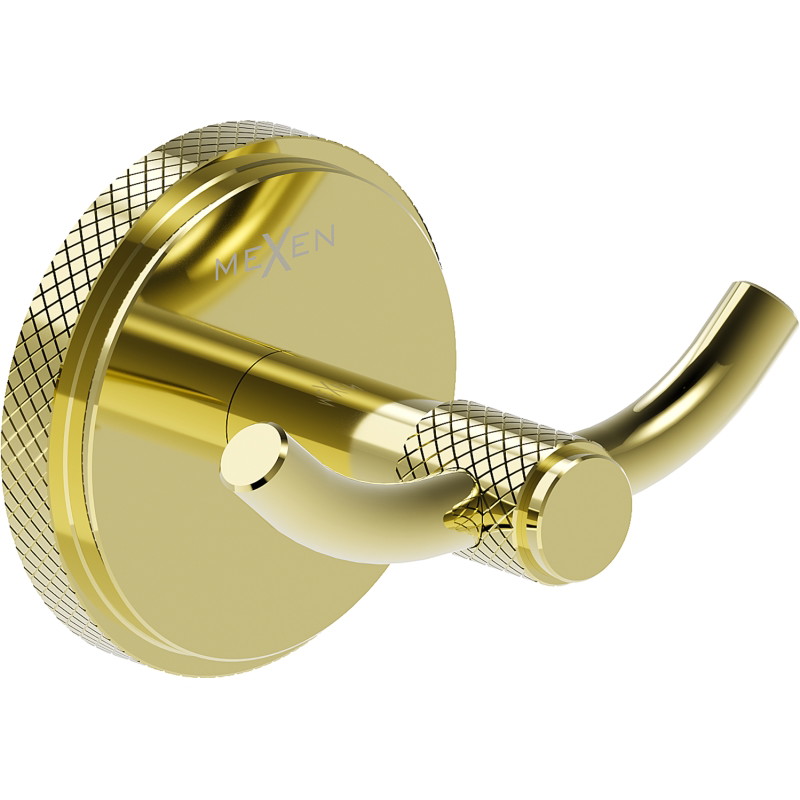 Mexen Gravo двоен кука за кърпи, златен - 70A93012-50