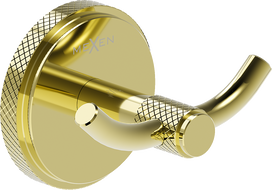 Mexen Gravo двоен кука за кърпи, златен - 70A93012-50