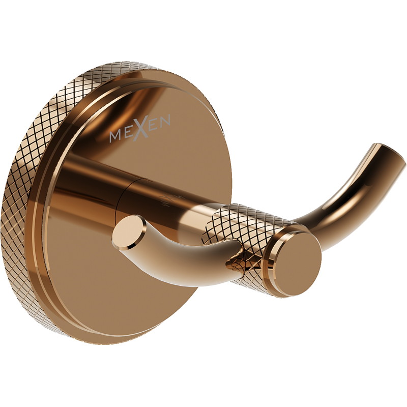 Mexen Gravo двоен кука за кърпи, розово злато - 70A93012-60