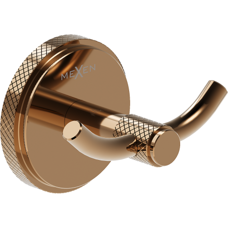 Mexen Gravo двоен кука за кърпи, розово злато - 70A93012-60
