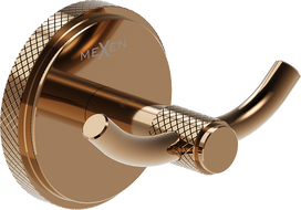 Mexen Gravo двоен кука за кърпи, розово злато - 70A93012-60
