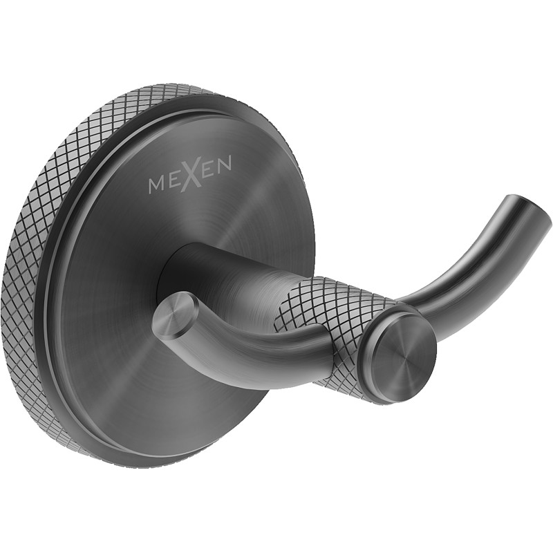 Mexen Gravo двойна кука за кърпа, матиран gun gray - 70A93012-66