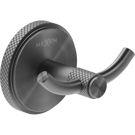 Mexen Gravo двойна кука за кърпа, матиран gun gray - 70A93012-66