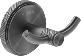 Mexen Gravo двойна кука за кърпа, матиран gun gray - 70A93012-66