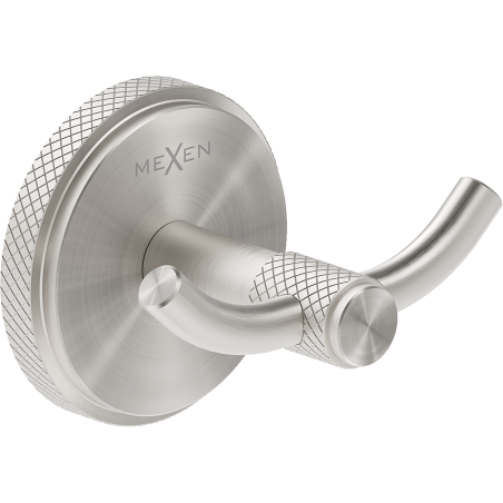 Mexen Gravo двойна кука за кърпи, матиран никел - 70A93012-97