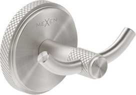 Mexen Gravo двойна кука за кърпи, матиран никел - 70A93012-97