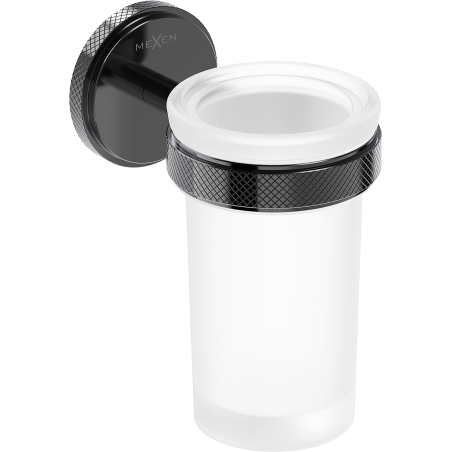 Mexen Gravo чаша за четки за зъби, черен хром - 70A93051-73