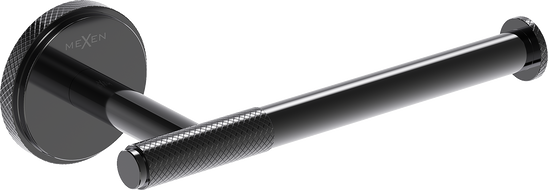 Mexen Gravo държач за тоалетна хартия, черен хром - 70A93025-73