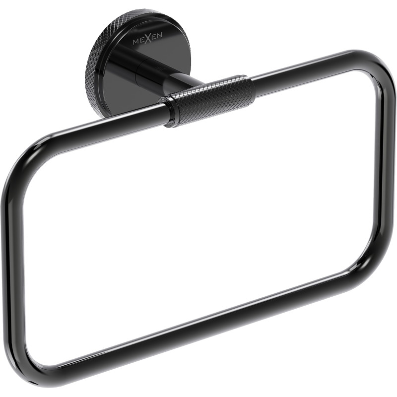 Mexen Gravo стенна закачалка за кърпи, черен хром - 70A93031-73