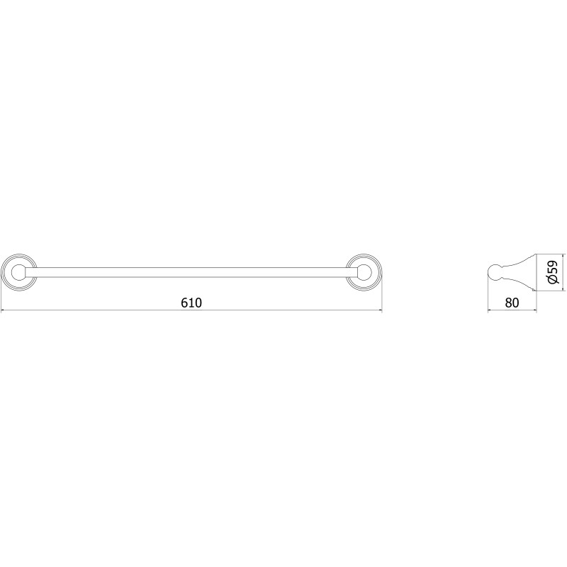 Mexen Lusso закачалка за кърпи, златна - 70A16845-50