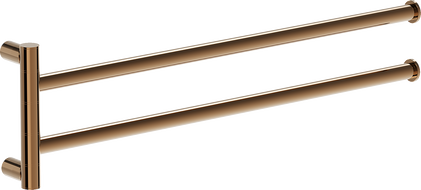 Mexen Loop двойна въртяща се закачалка за кърпи, розово злато - 70A71049-60